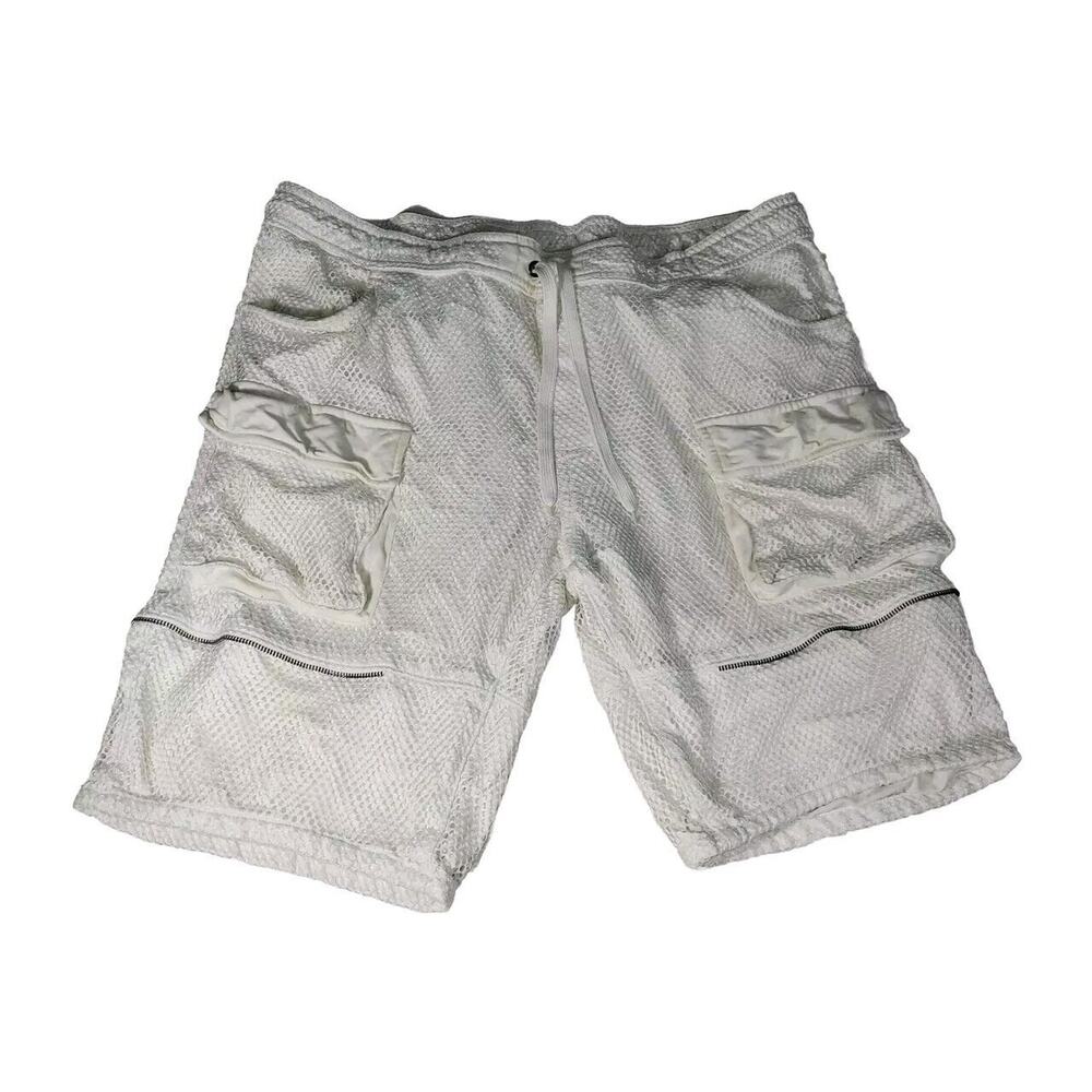 Shorts Mens Size 3XL White Athletic Basketball Big & Tall RN 69778 Sports Gym